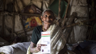 Suguna, one of the many women who has benefited from Aadhaar– her digital identity. © Bernat Parera